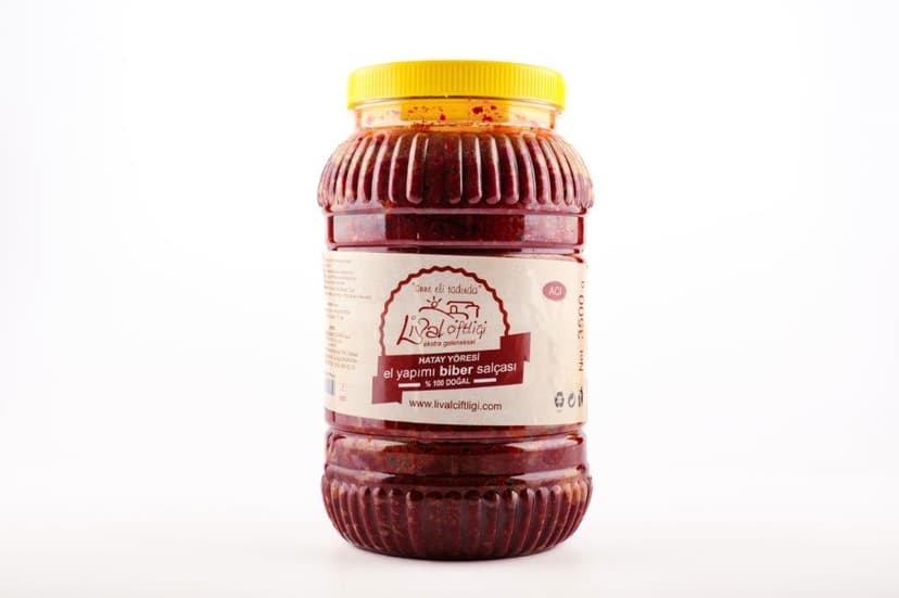 El Yapımı Biber Salçası 3300 gr.pet (acı) resmi
