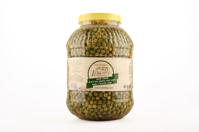 El kırması YAVRU halhali yeşil zeytin net 3,5 kg pet resmi