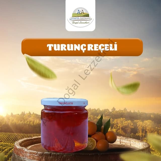 TURUNÇ REÇELİ - 450 GR CAM KAVANOZ