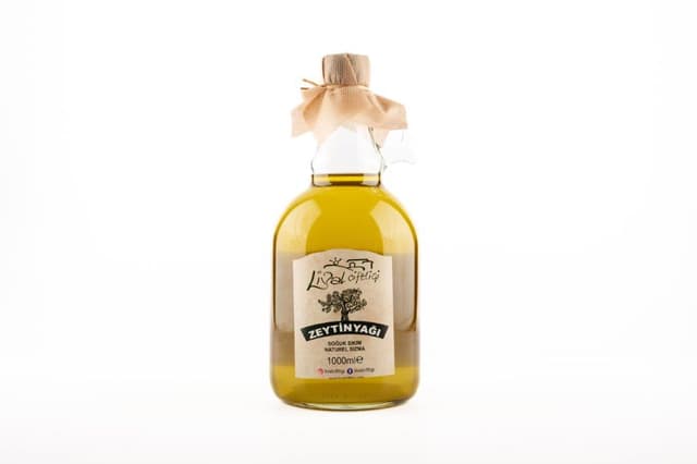 Ilık sıkım (40-45 derece) naturel birinci Zeytinyağı 1000ml cam şişe