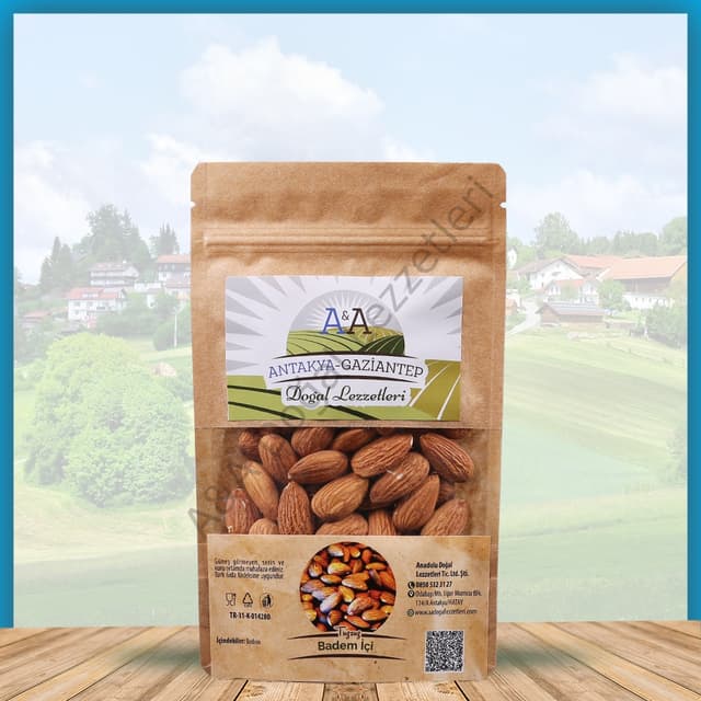 TUZSUZ BADEM ÇİĞ 500 GR VAKUMLU