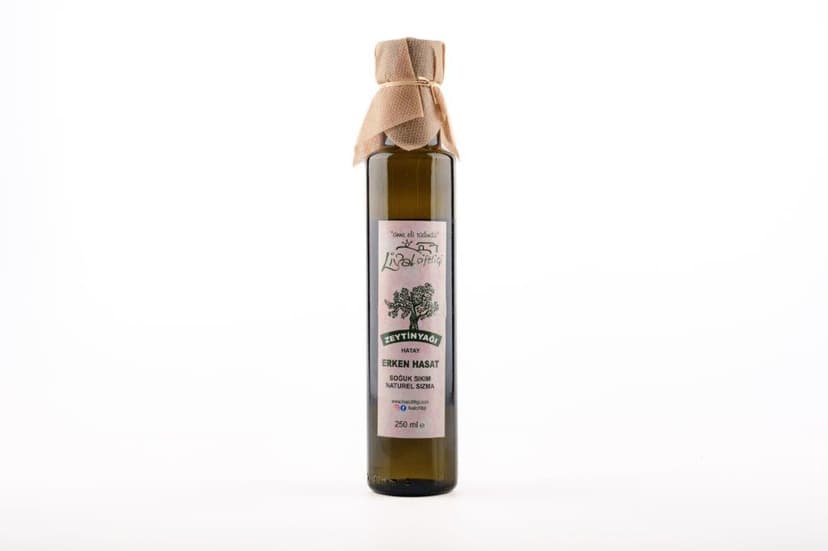 Erken Hasat Soğuk Sıkım naturel sızma zeytinyağı 250 ml cam şişe resmi