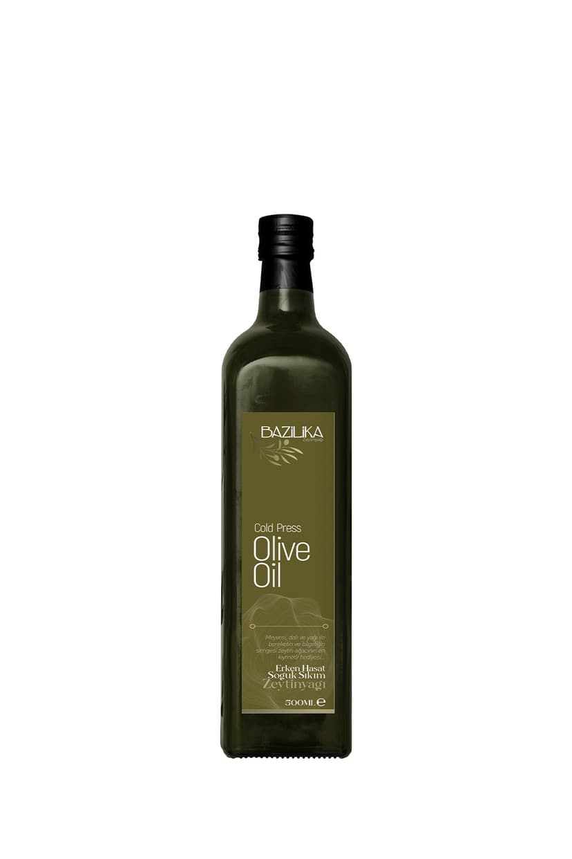 Bazilika Silver Ödüllü Erken Hasat Soğuk Sıkım Natürel Zeytinyağı 500 Ml resmi