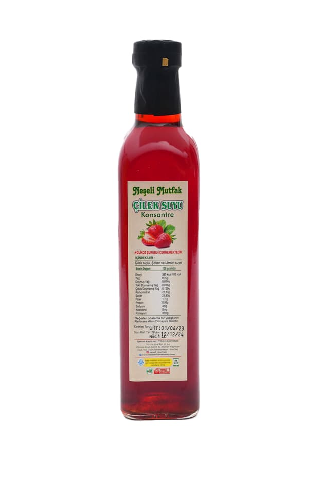 Çilek Konsantre Suyu 1 Lt