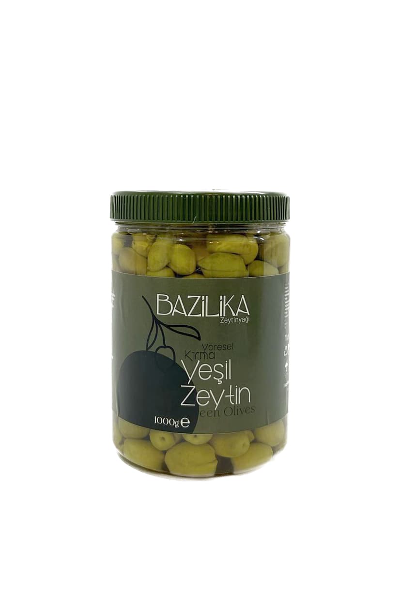 Yöresel Yeşil Zeytin Kırma 1000g resmi
