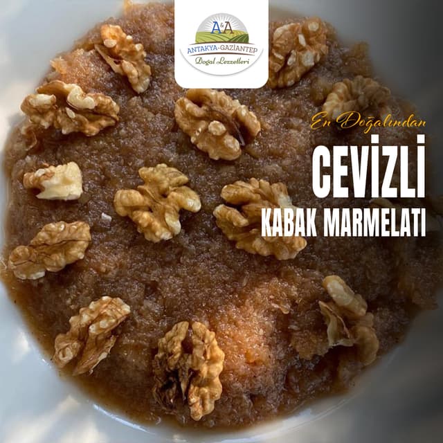 CEVİZLİ KABAK MARMELATI 450 GR CAM KAVANOZ