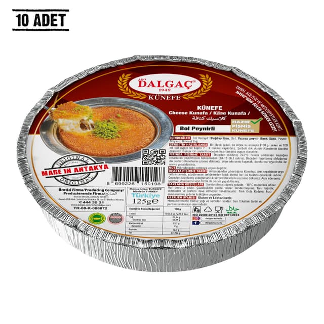 Peynirli Künefe 120 Gr + Şerbet (10 adet)
