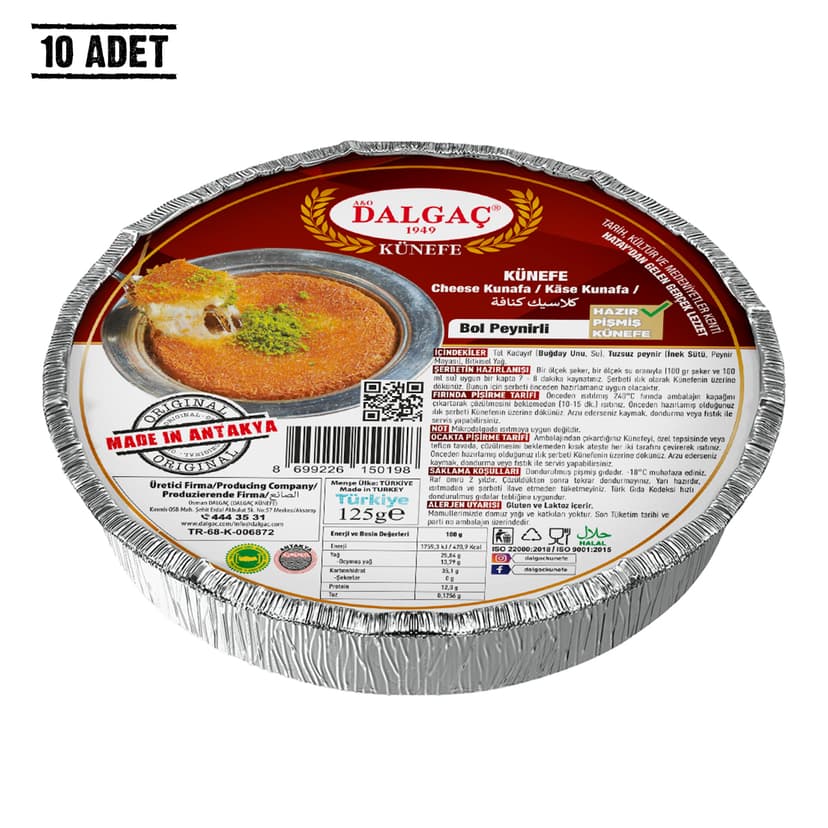 Peynirli Künefe 120 Gr + Şerbet (10 adet) resmi