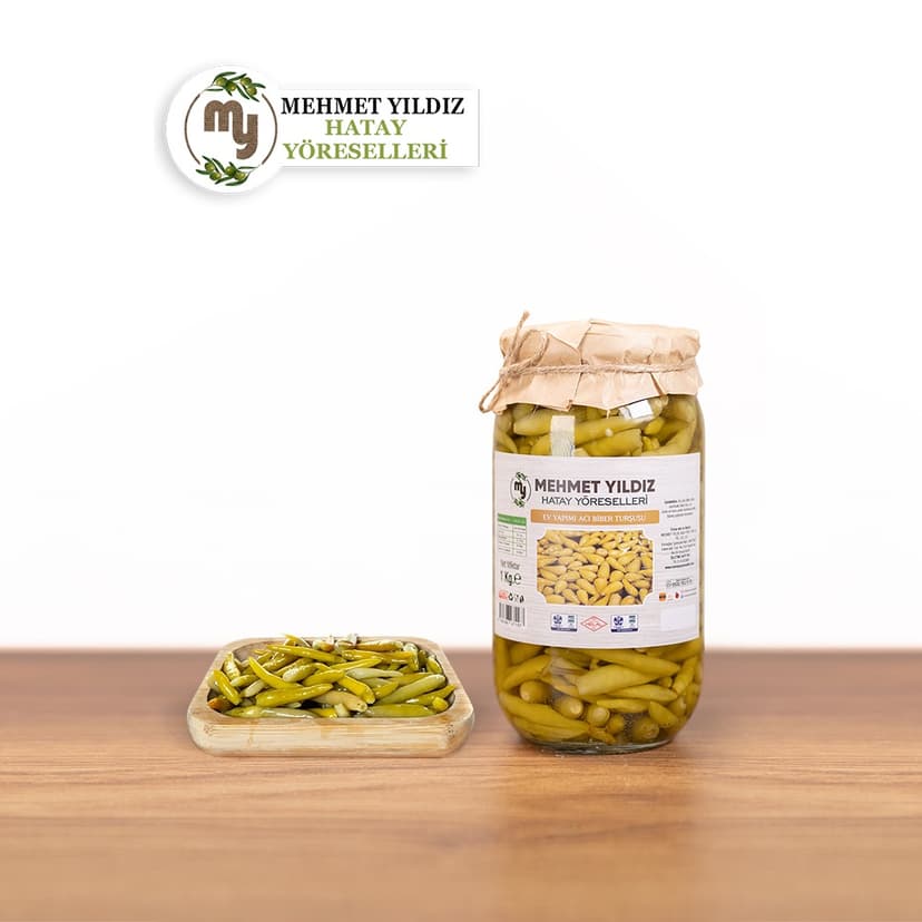 EV YAPIMI ACI BİBER TURŞUSU 1 KG resmi