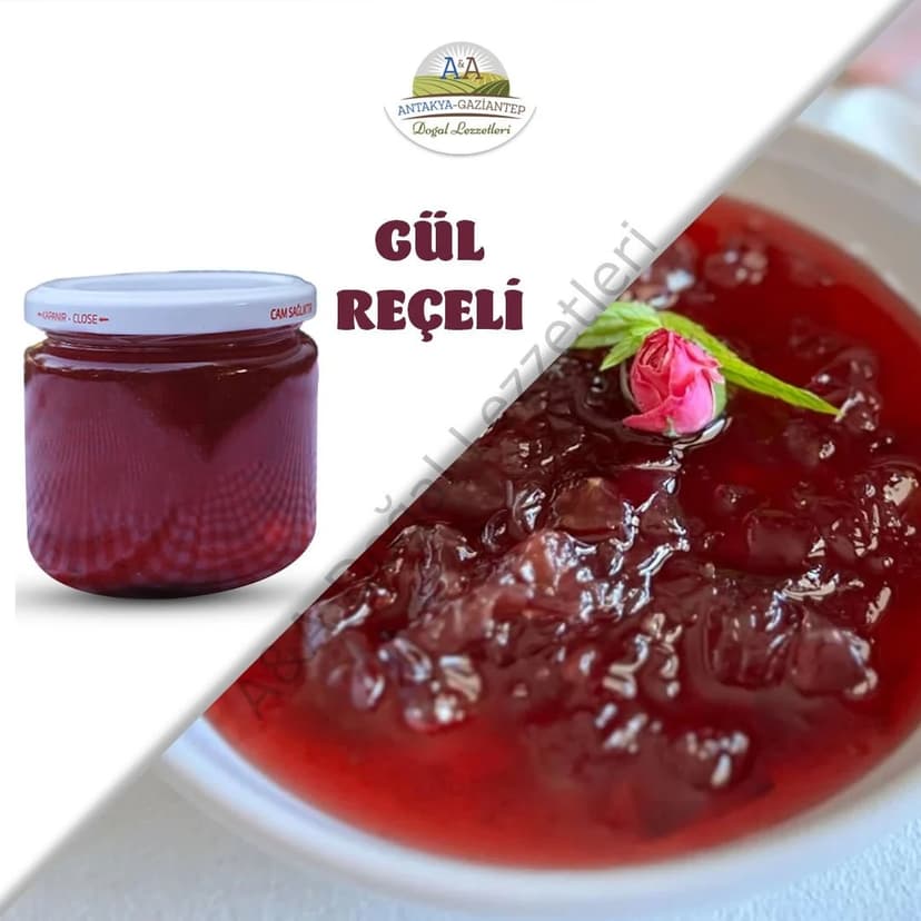 GÜL REÇELİ 450 GR CAM KAVANOZ resmi