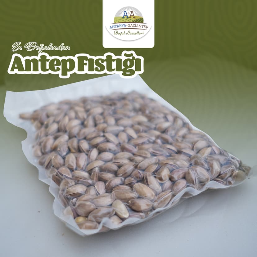 ANTEP FISTIĞI KABUKLU KAVRULMUŞ 500 GR VAKUMLU resmi