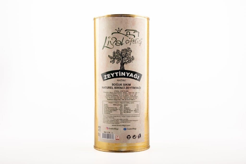 Ilık sıkım (40-45 derece) naturel birinci Zeytinyağı (2 LT teneke)