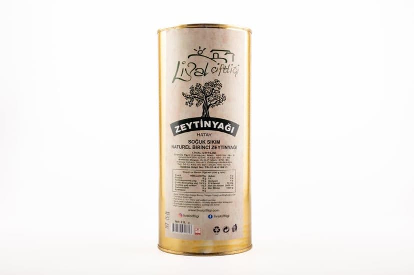 Ilık sıkım (40-45 derece) naturel birinci Zeytinyağı (2 LT teneke) resmi