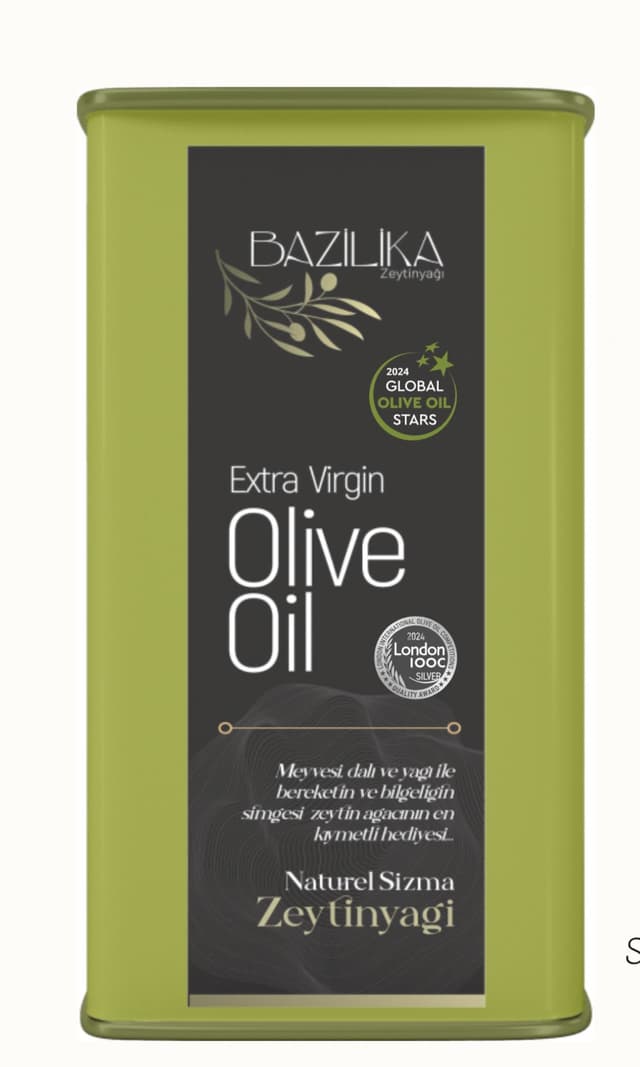 Bazilika Silver Ödüllü Erken Hasat Soğuk Sıkım Natürel Sızma Zeytinyağı 5 Litre