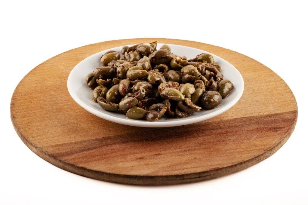 Soslu Yeşil Zeytin Kavurması 350 gr cam kavanoz
