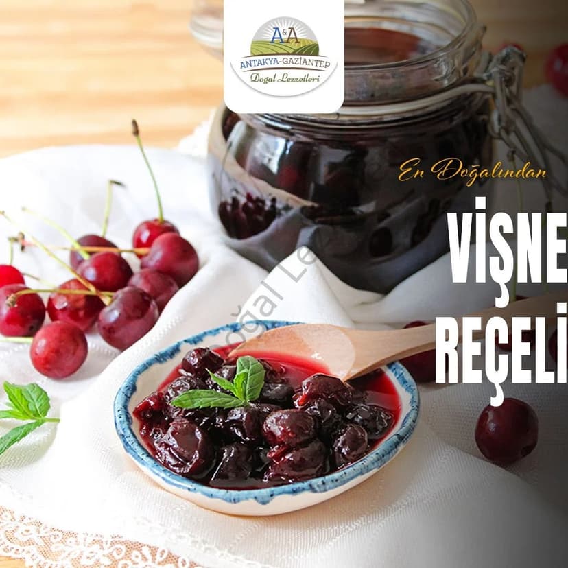 VİŞNE REÇELİ 450 GR CAM KAVANOZ resmi